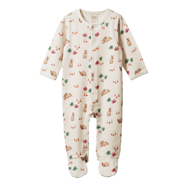 Nature Baby country bunny print stretch and grow