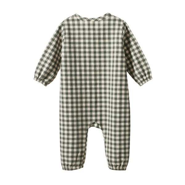 Nature Baby thyme check Darcy suit in green