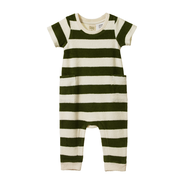 Nature Baby Ocean Suit Bold Jungle Stripe in Green Multi