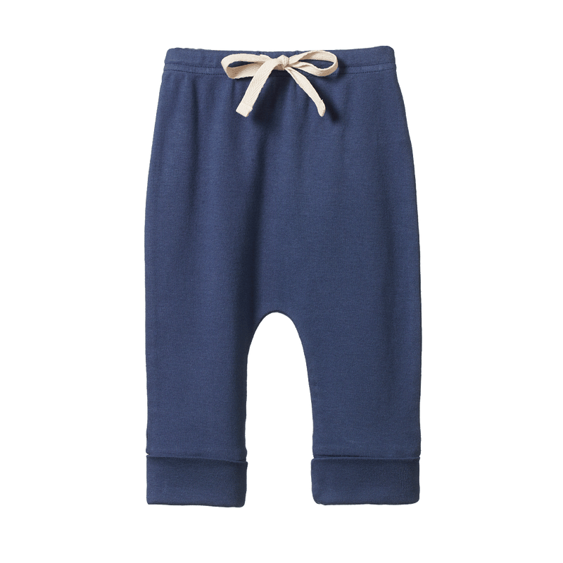 Nature Baby drawstring pant vintage indigo in blue