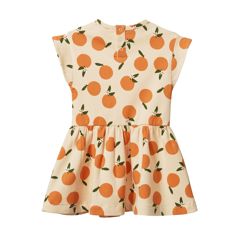 Nature Baby Twirl Dress Grande Orange Blossom Print in Multi