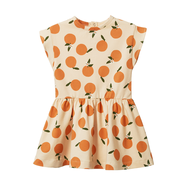 Nature Baby Twirl Dress Grande Orange Blossom Print in Multi