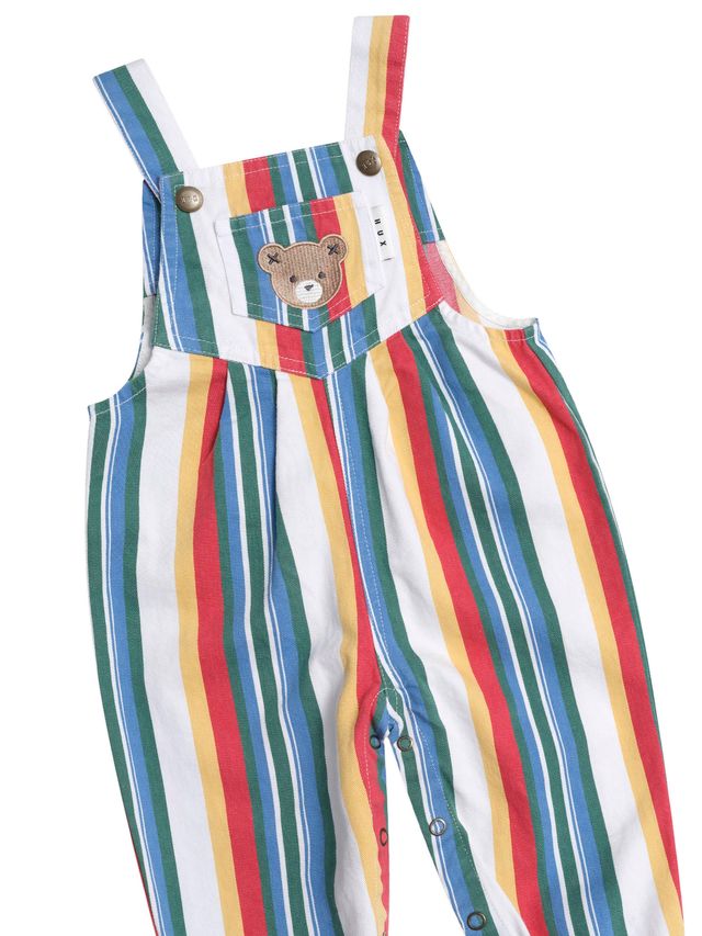 Huxbaby vintage stripe overall in multi colours