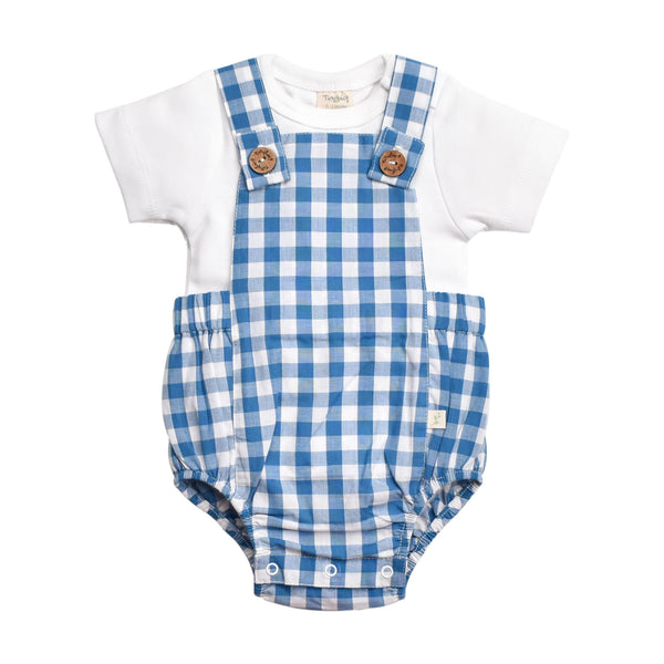 Tiny twig romper set faience gingham