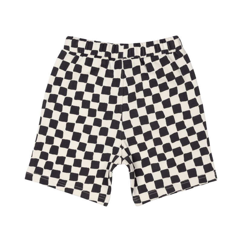 Rock Your Baby Black Checker Shorts Black/Cream in Multi