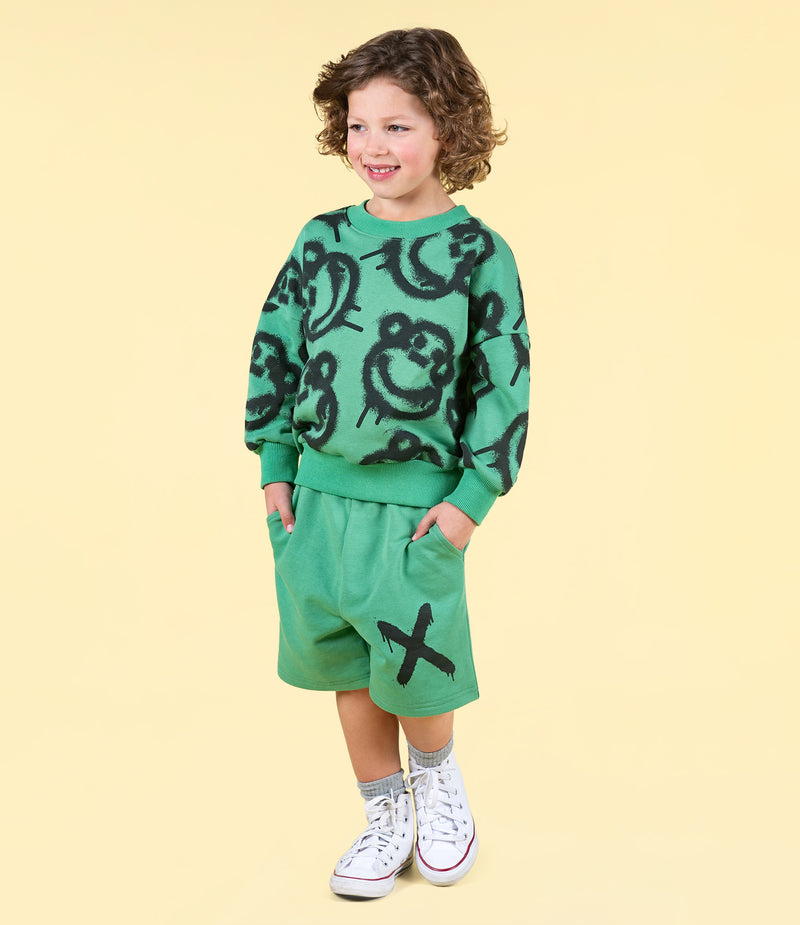 Rock Your Baby graffiti shorts in green