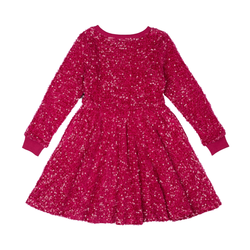 Rock Your Baby Hot Pink Sequin Waisted dress