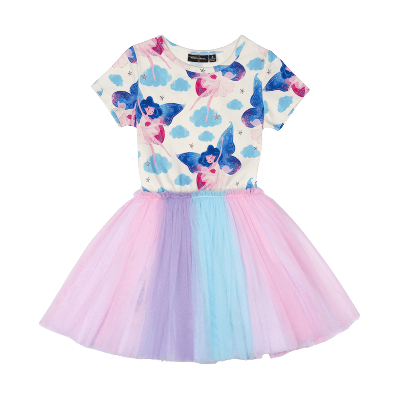 Rock Your Baby Fairy Girls Circus Dress in Blue