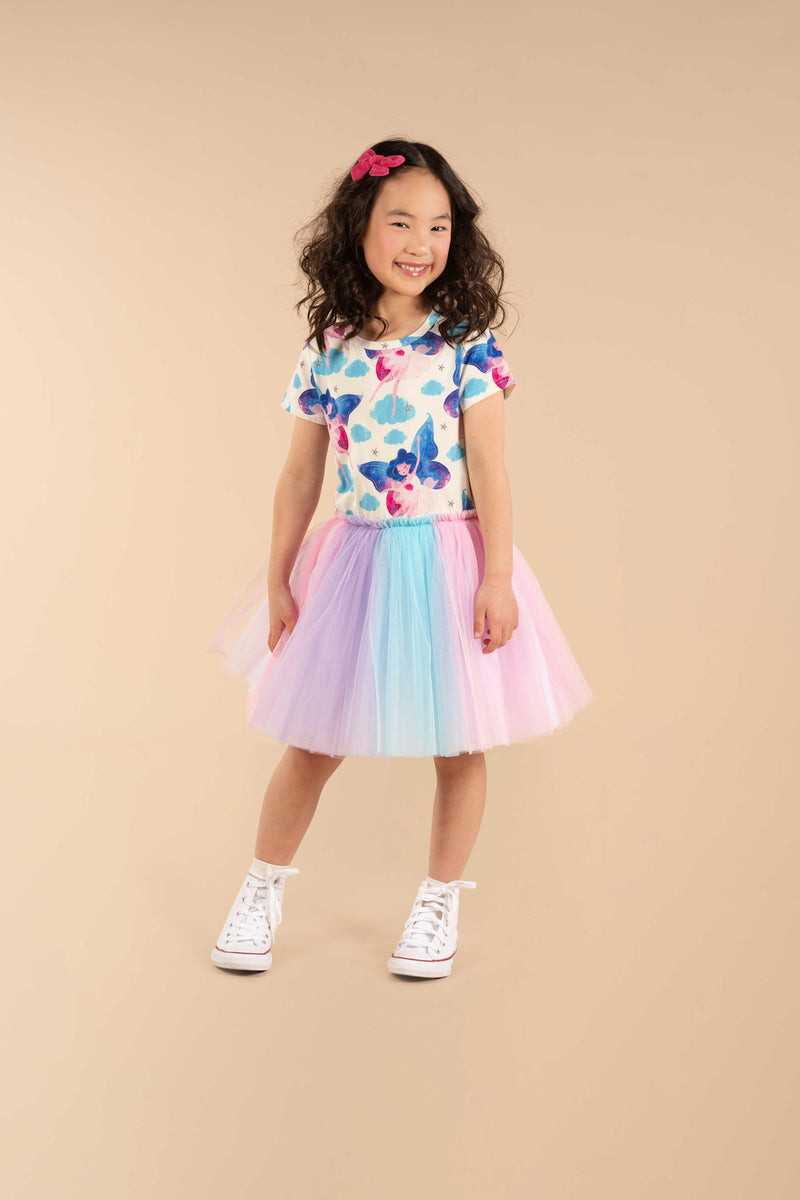 Rock Your Baby Fairy Girls Circus Dress in Blue