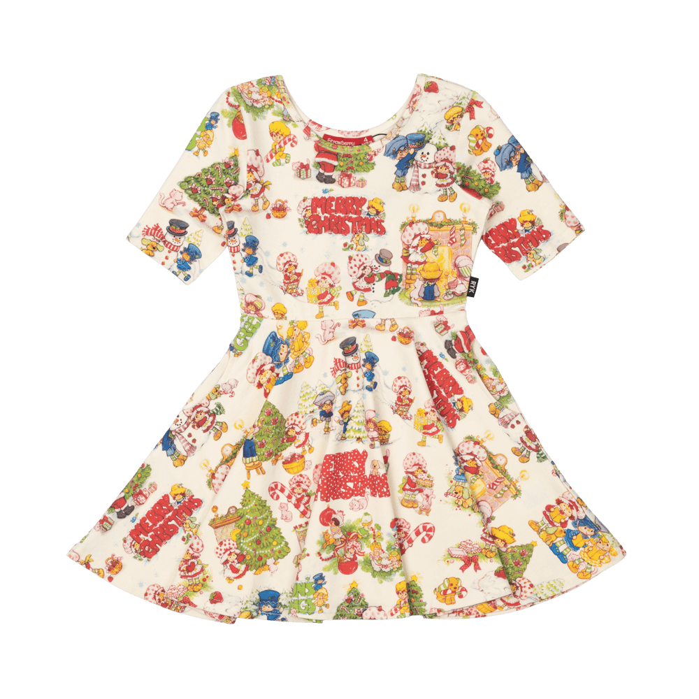Rock your baby strawberry Christmas cheer mabel dress in multi colours
