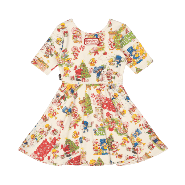 Rock your baby strawberry Christmas cheer mabel dress in multi colours