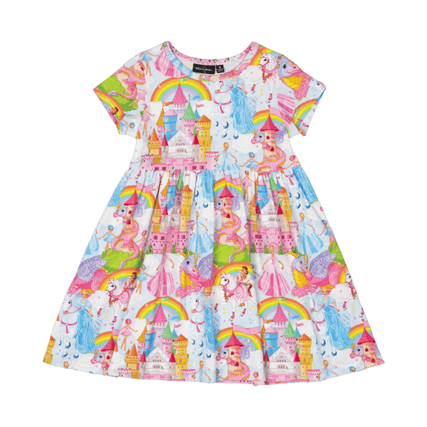 Rock Your Baby castles in the air short sleeve Dress in Multi colours
