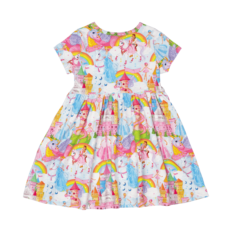 Rock Your Baby castles in the air short sleeve Dress in Multi colours