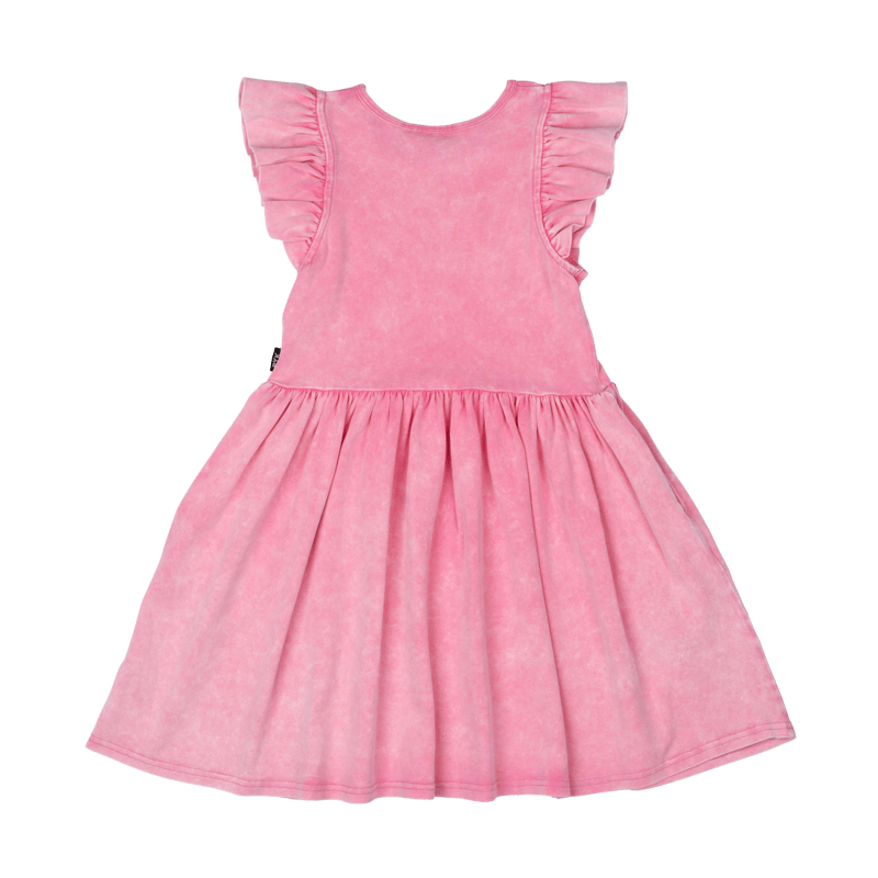 Rock Your Baby Pink Grunge Dress Pink Wash in Pink