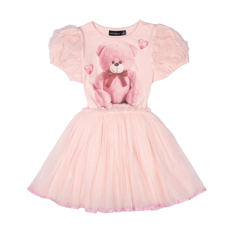Rock Your Baby Teddy Circus Dress in Pink