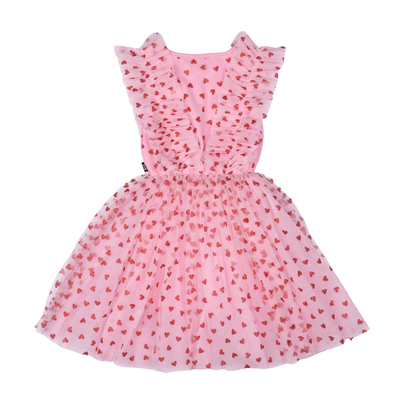 Rock Your Baby heart party circus dress in pink