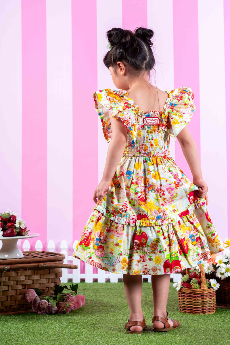 Rock Your Baby Strawberry Land Dress in Multicolour