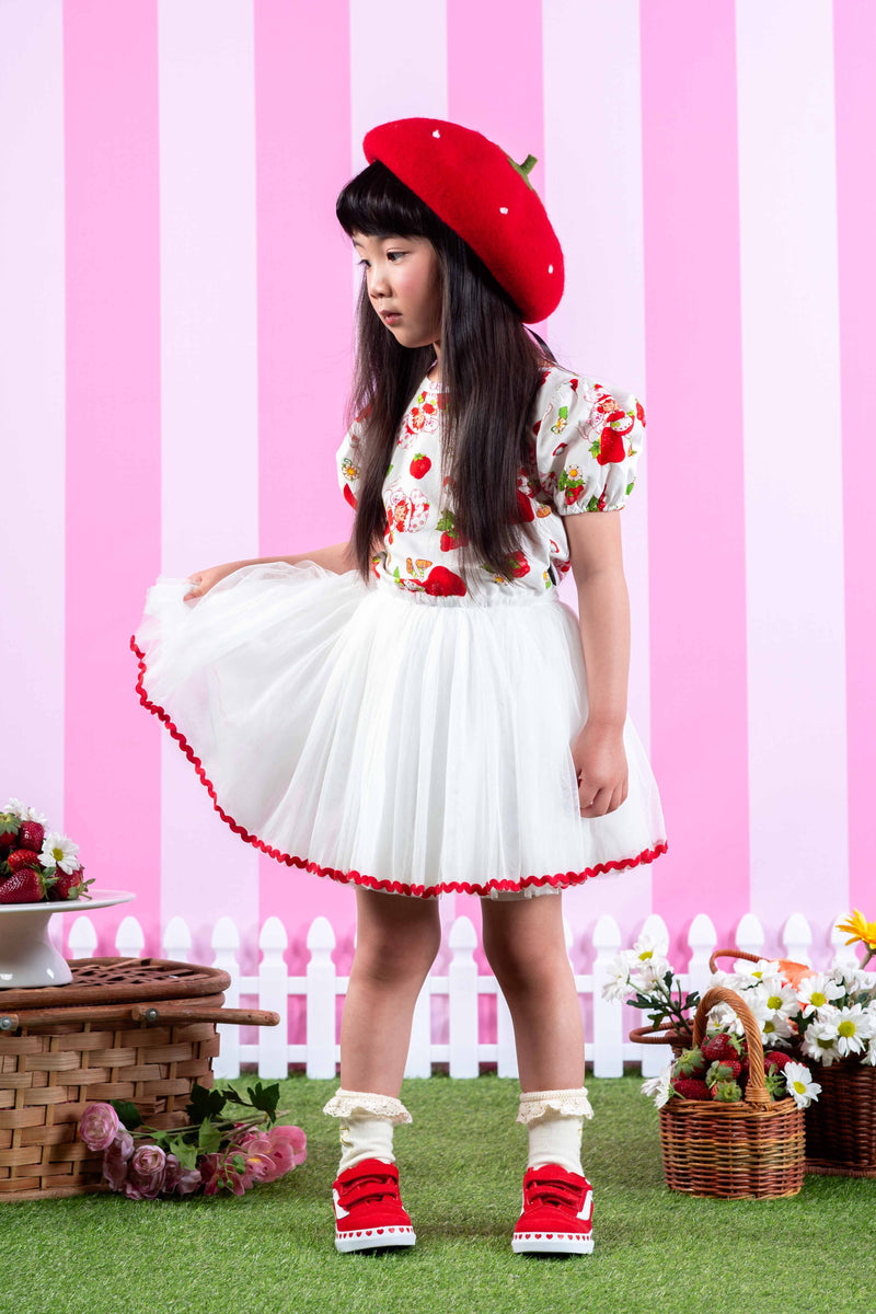 Rock Your Baby Strawberries Forever Circus Dress in Multi