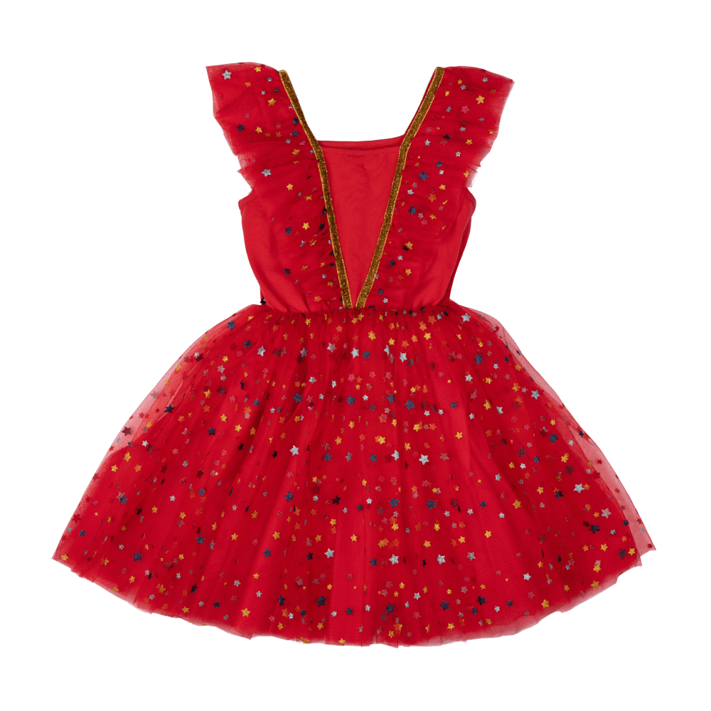 Rock Your Baby Christmas angel dress in red
