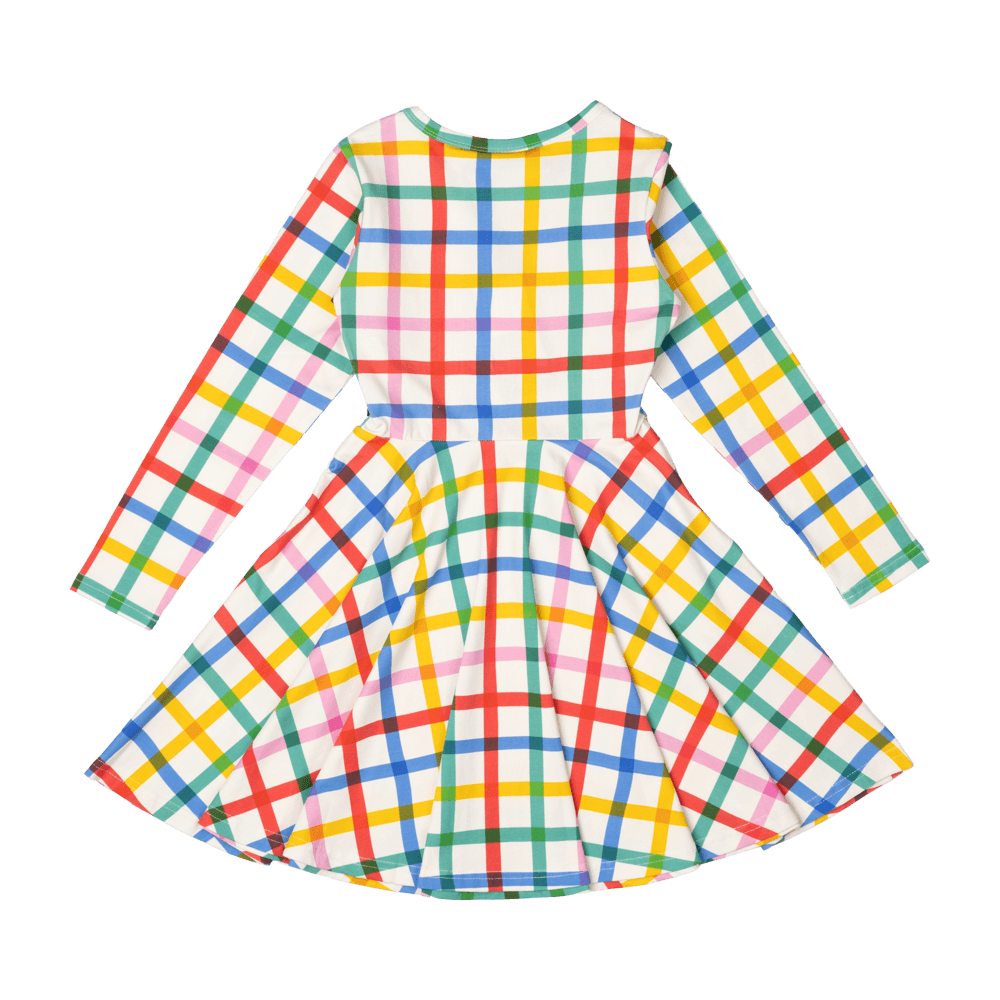 Rock Your Baby Check it Out LS Waisted Dress in cream