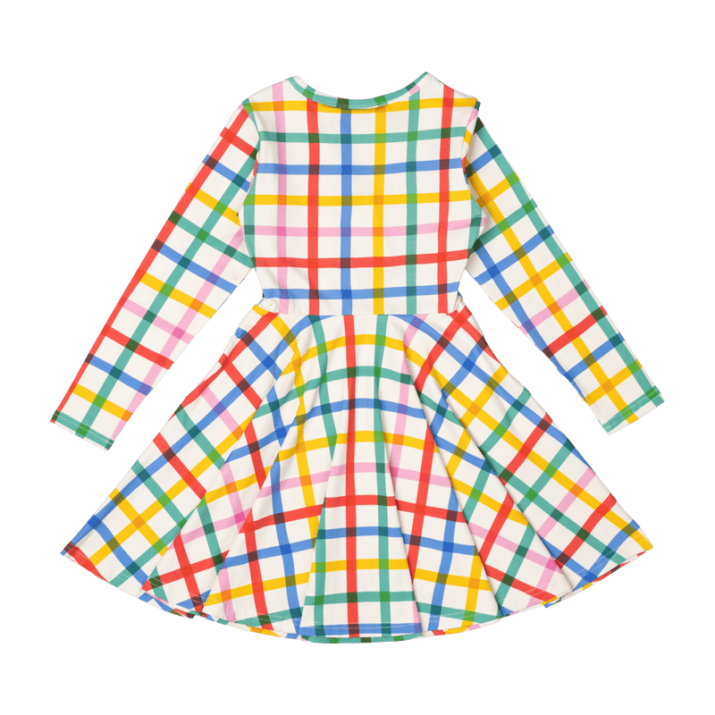 Rock Your Baby Check it Out LS Waisted Dress in cream