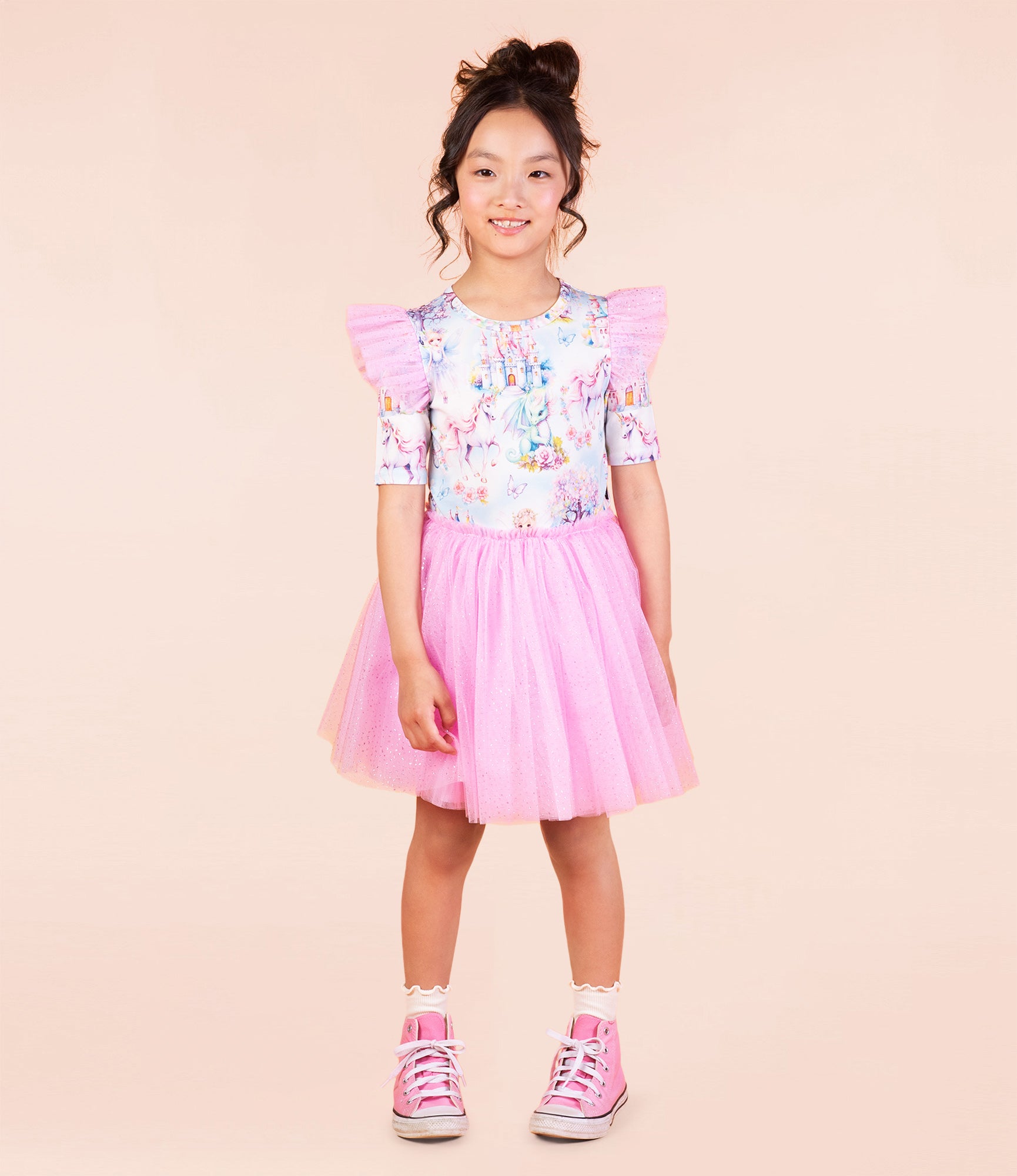 Rock Your Baby Fairy Land Circus Dress Rainbow in Multi