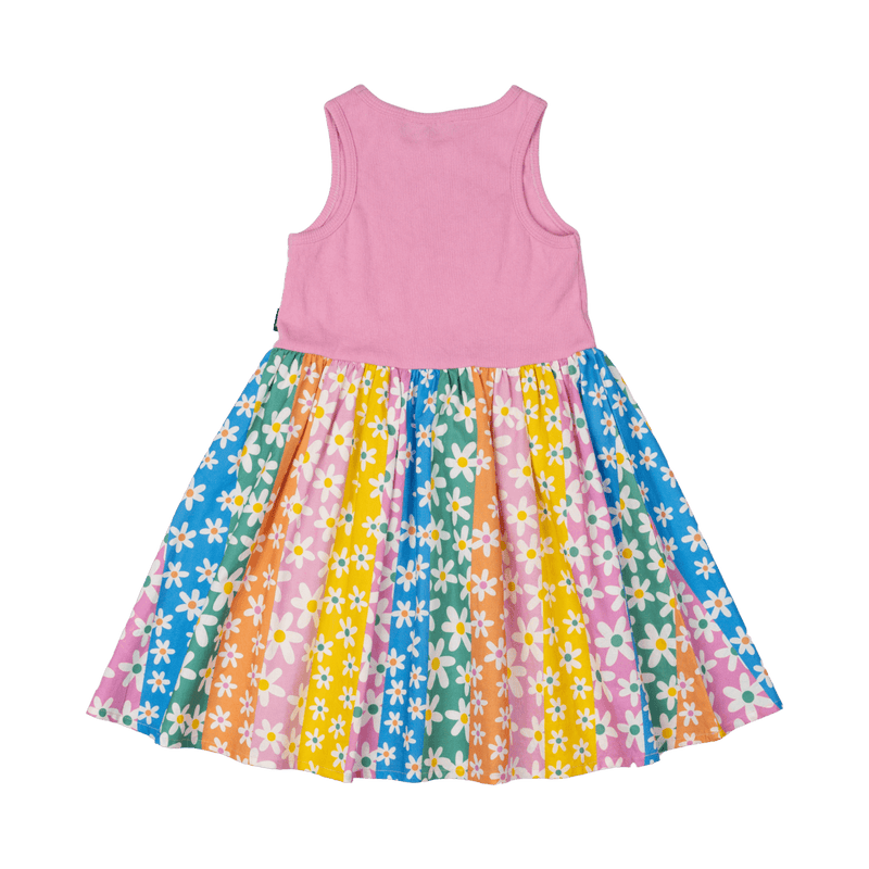 Rock Your Baby Floral Stripes Singlet Dress in Multi