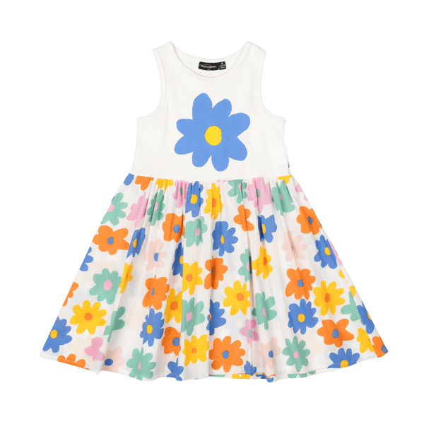 Rock Your Baby Love Me Do Singlet Dress Cream in Multi