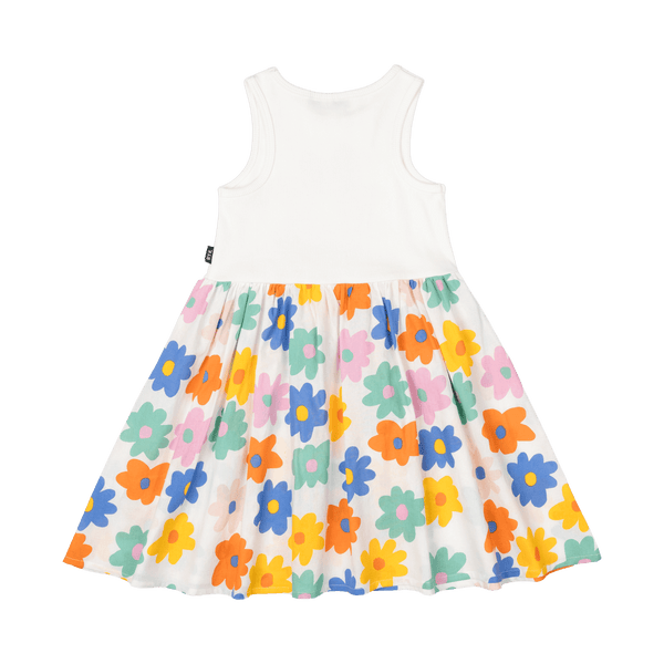 Rock Your Baby Love Me Do Singlet Dress Cream in Multi