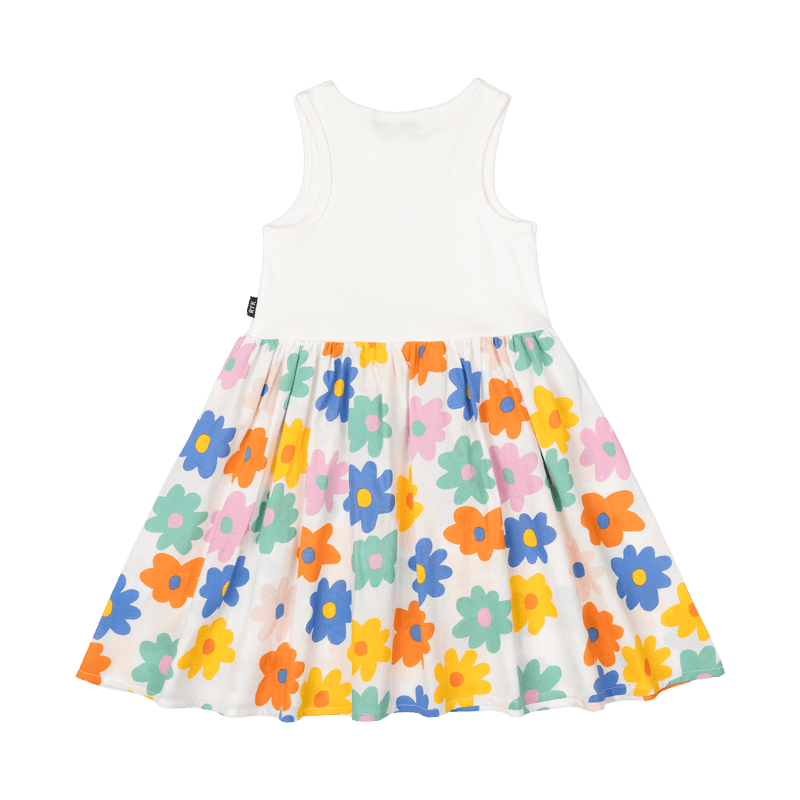 Rock Your Baby Love Me Do Singlet Dress Cream in Multi
