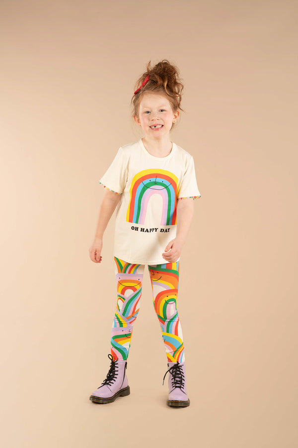 Rock your baby happy rainbow tights in multi colours