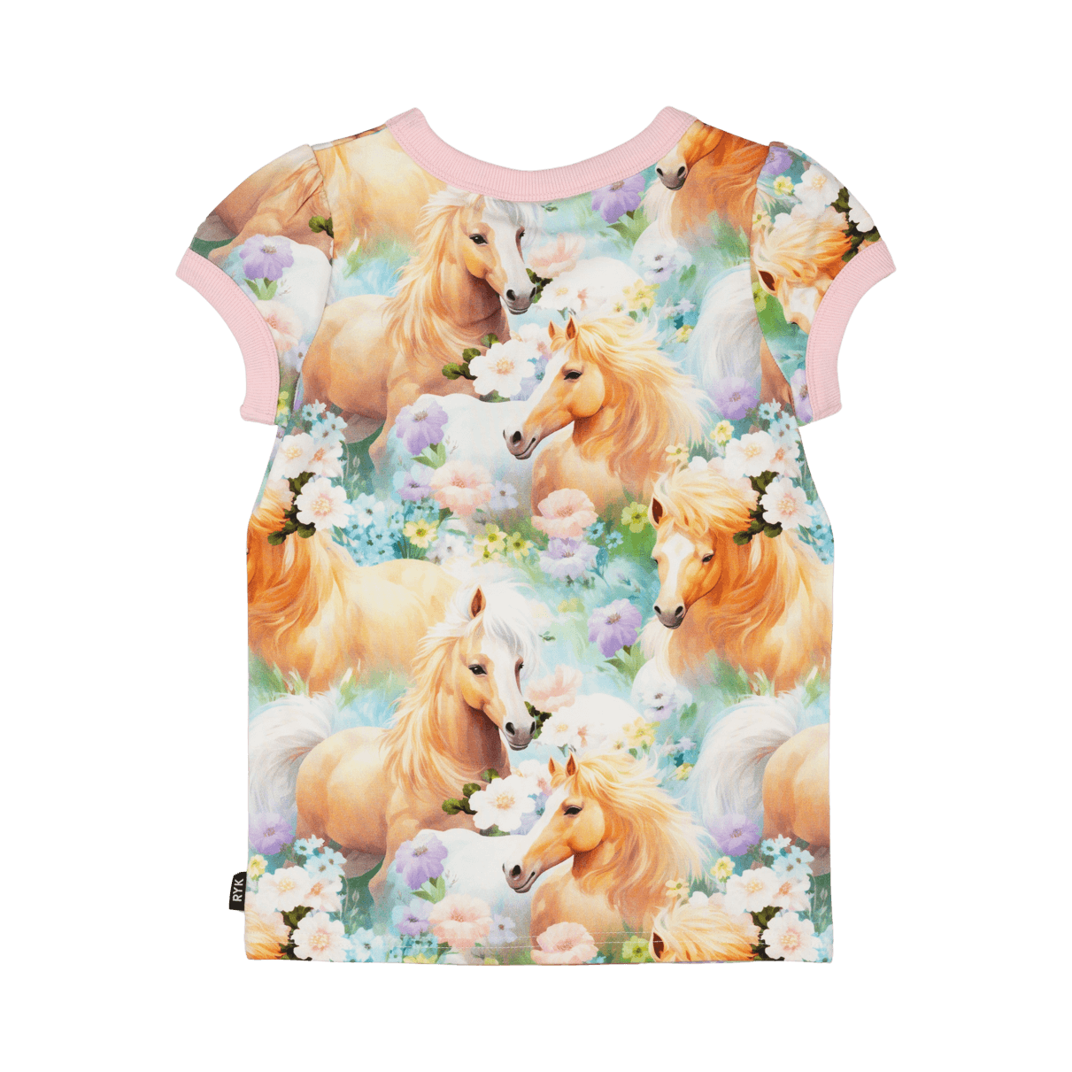 Rock Your Baby Icelandic Ponies T-Shirt Floral in Multi