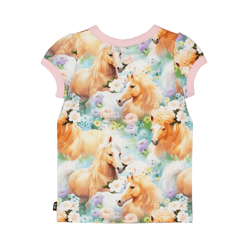Rock Your Baby Icelandic Ponies T-Shirt Floral in Multi