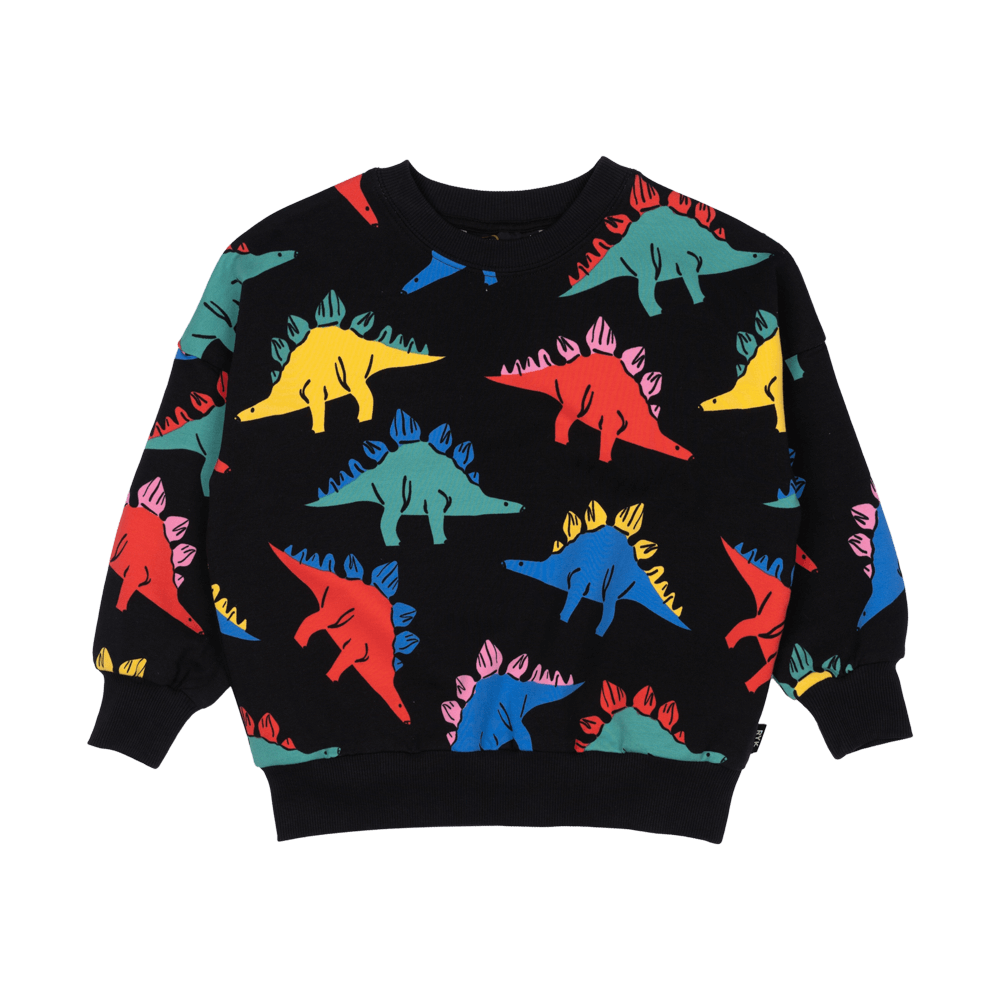 Rock Your Baby Dino Time Sweatshirt in Black