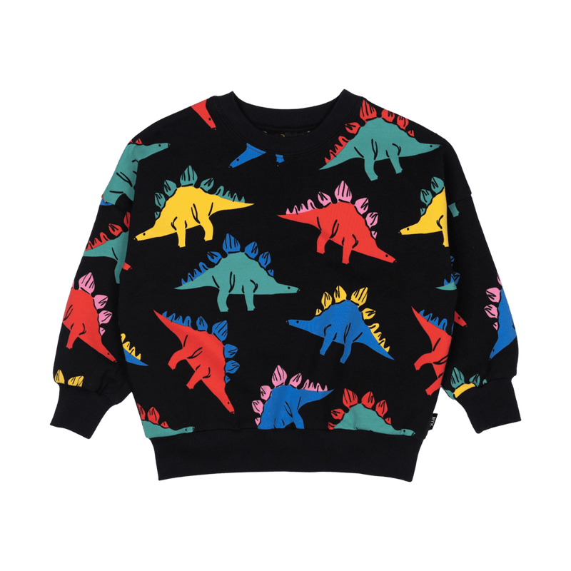 Rock Your Baby Dino Time Sweatshirt in Black