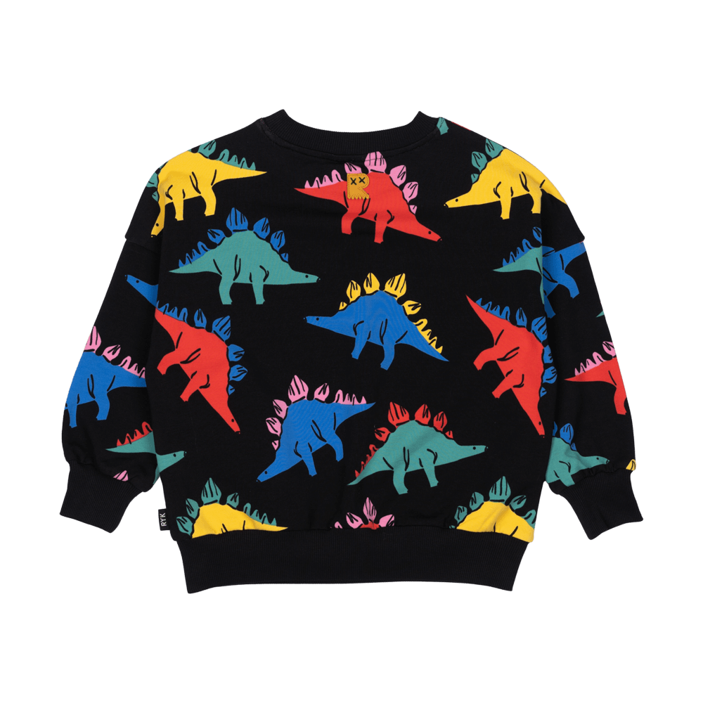 Rock Your Baby Dino Time Sweatshirt in Black