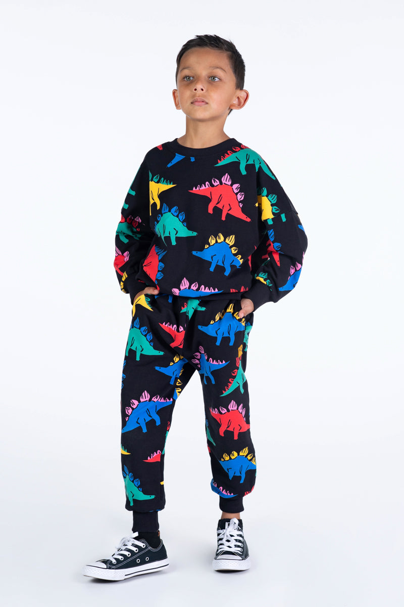 Rock Your Baby Dino Time Sweatshirt in Black