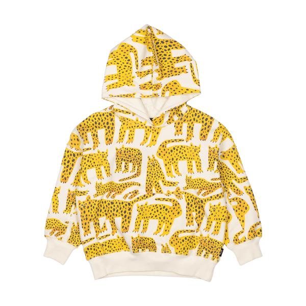 Rock Your Baby Leopard Hooded Sweatshirt in Mustard/Cream