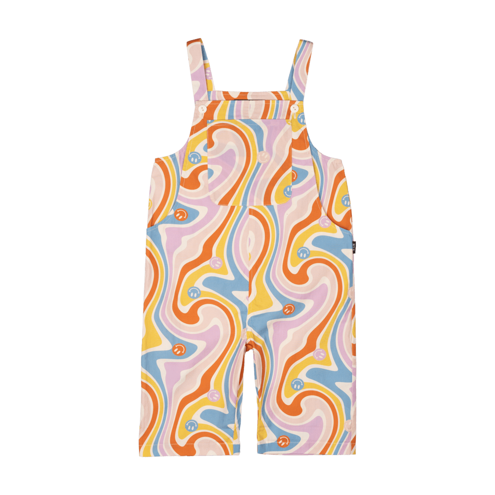 Rock your baby feeling groovy overalls in multi colours
