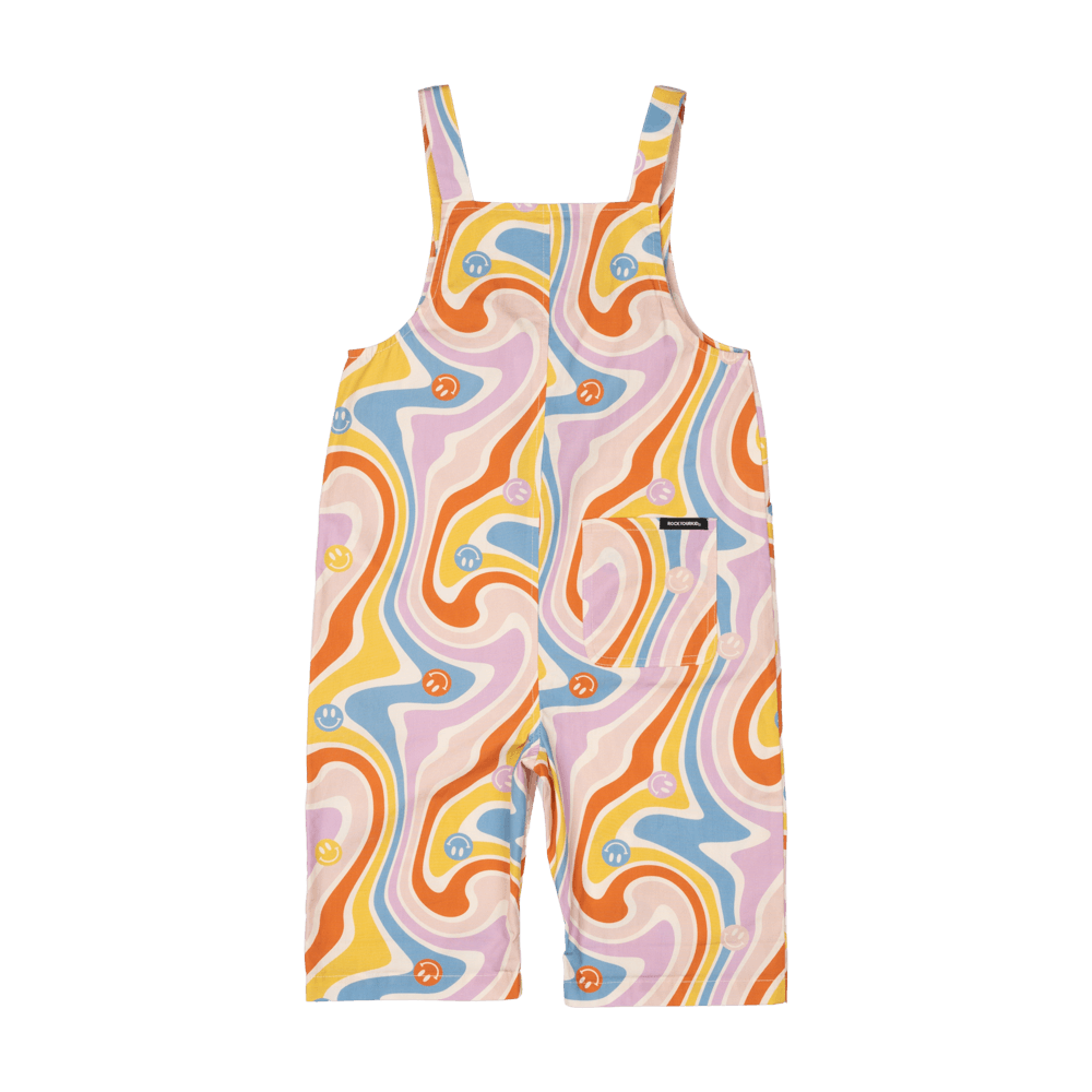 Rock your baby feeling groovy overalls in multi colours