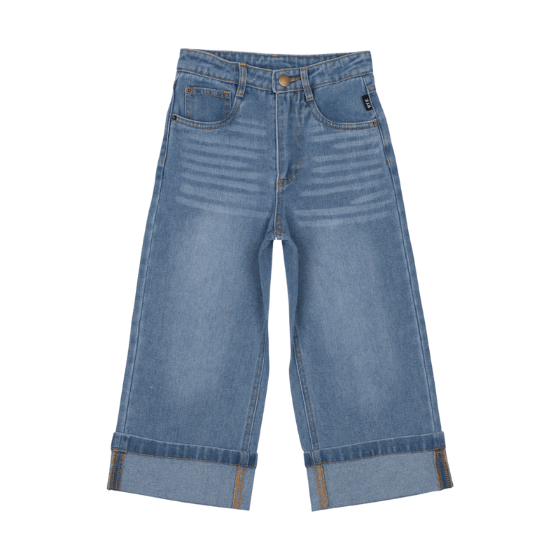 Rock Your Baby Flared loose fit denim Jeans in blue denim