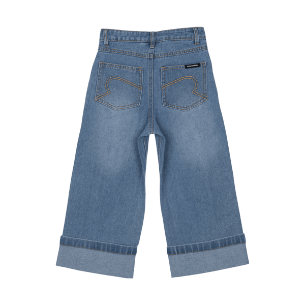 Rock Your Baby Flared loose fit denim Jeans in blue denim