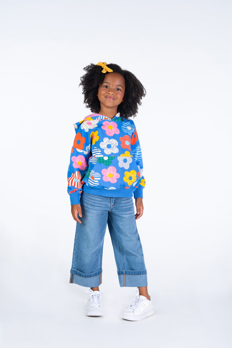 Rock Your Baby Flared loose fit denim Jeans in blue denim