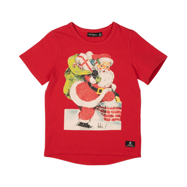 Rock your baby hi santa t-shirt in red