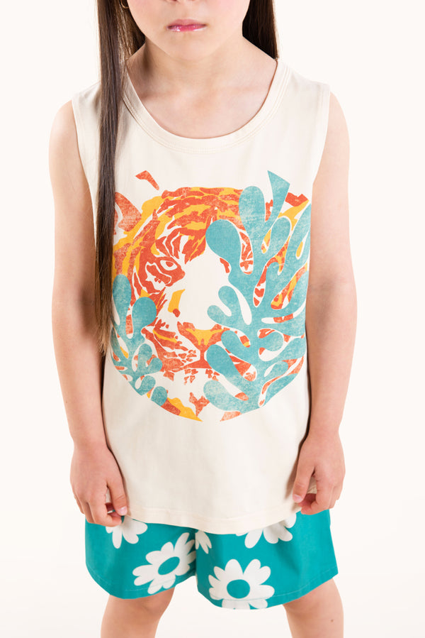 Rock your baby eye of the tiger singlet oatmeal in cream