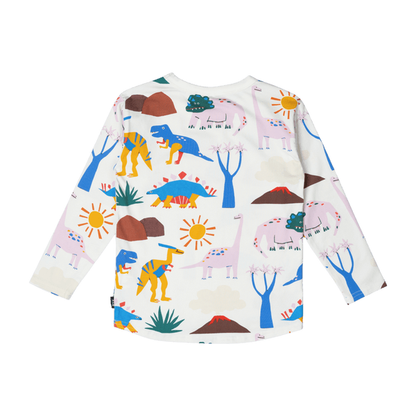 Rock your baby Dino Sun long sleeve Tee in cream