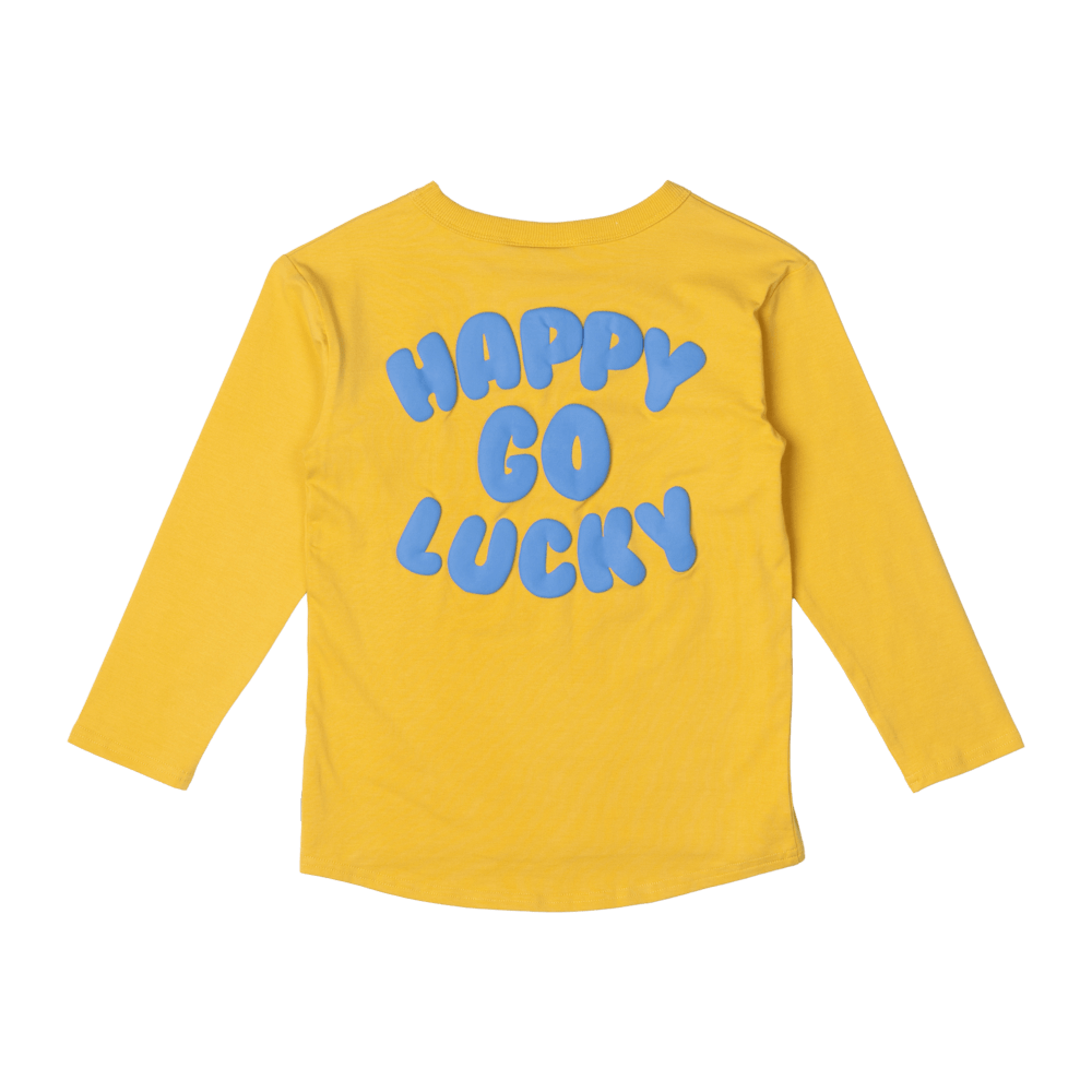 Rock your baby Happy Go Lucky LS Tee in Mustard