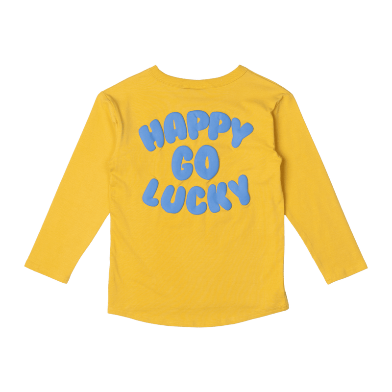 Rock your baby Happy Go Lucky LS Tee in Mustard