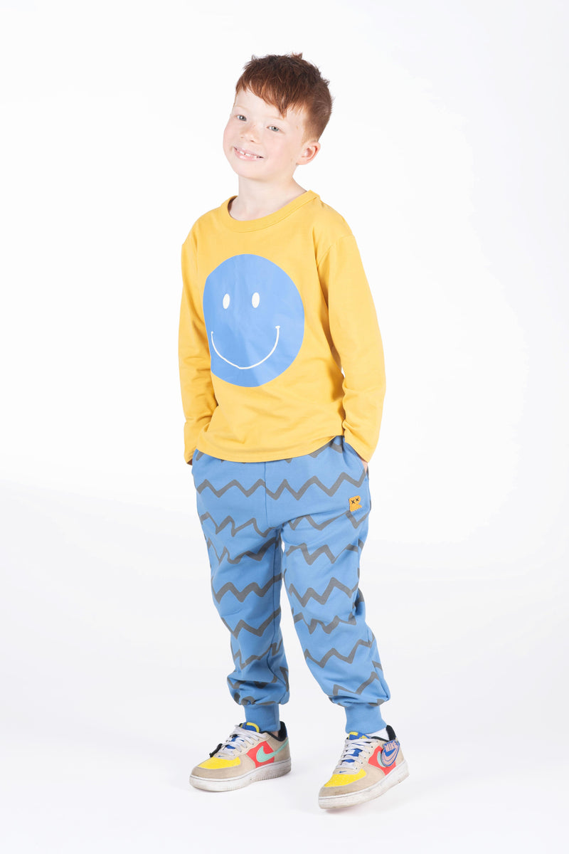 Rock your baby blue zig zag trackpants