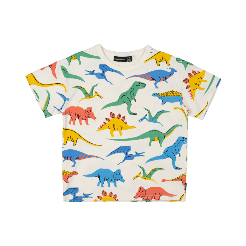 Rock your baby dino bright tee